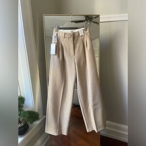 Aritzia Tan Wide-Leg Pants